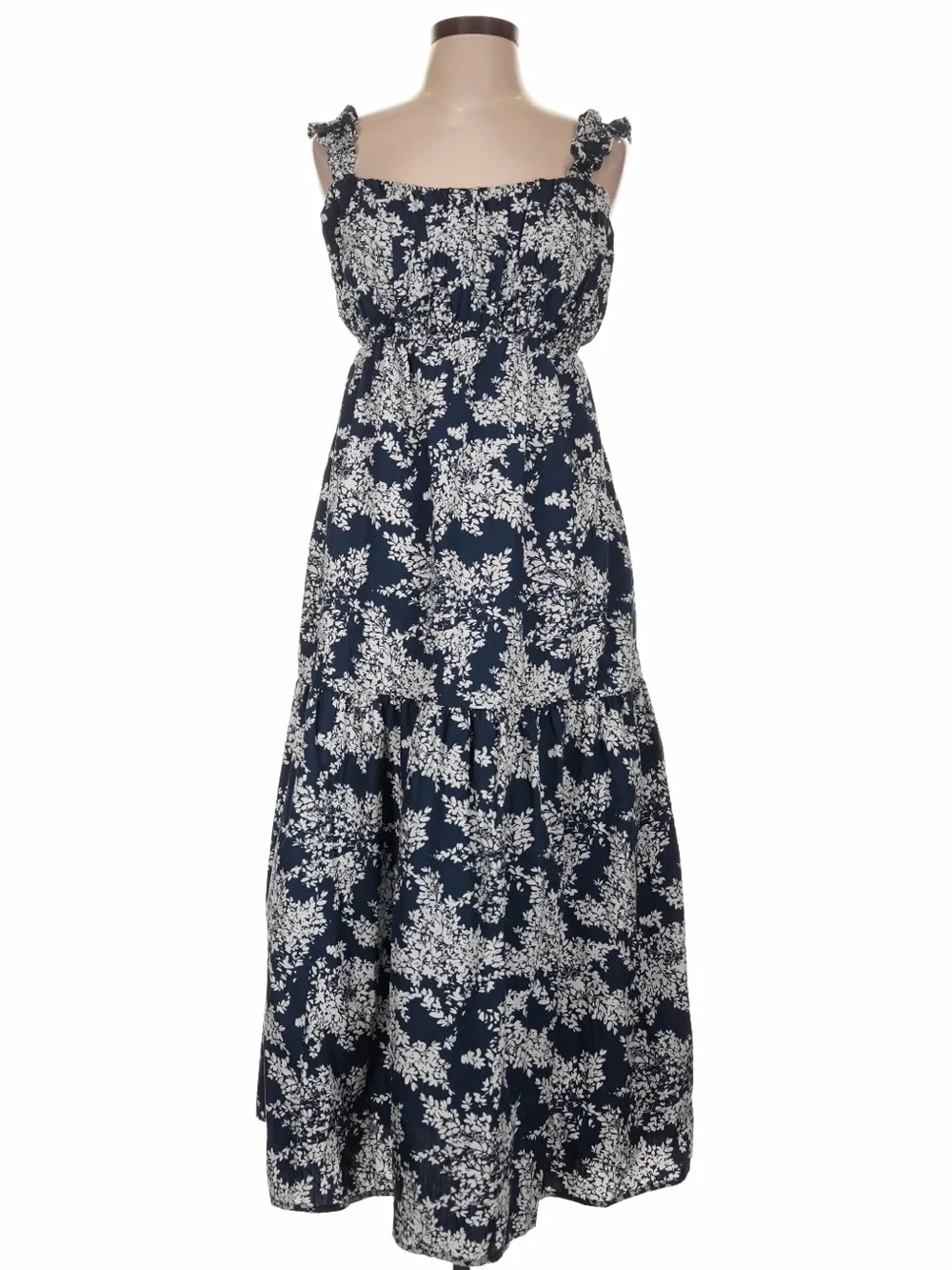 Abercrombie & Fitch | Stunning Navy & White Flowing Maxi Dress | Size: Medium